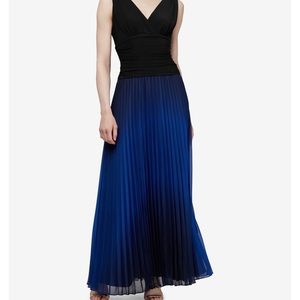 Ombré pleated gown